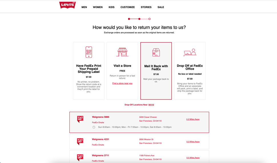 What are at home pickup returns? – Levi's® Customer Service